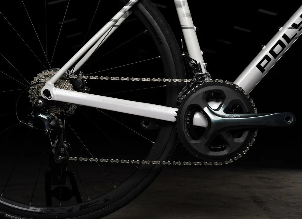 Bicicleta Ruta Polygon Strattos S4D White/Blk - Tiagra 10V