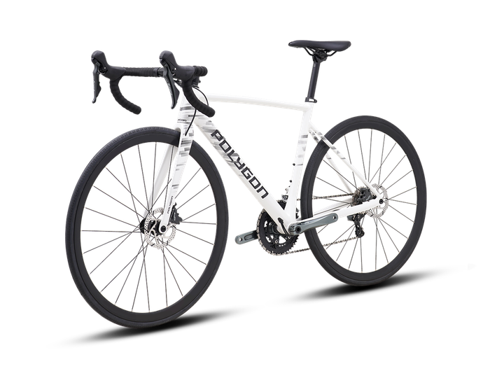 Bicicleta Ruta Polygon Strattos S4D White/Blk - Tiagra 10V