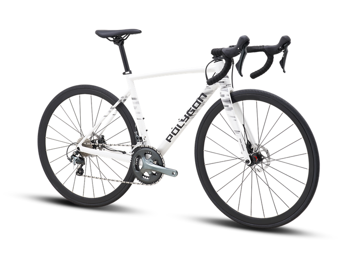 Bicicleta Ruta Polygon Strattos S4D White/Blk - Tiagra 10V