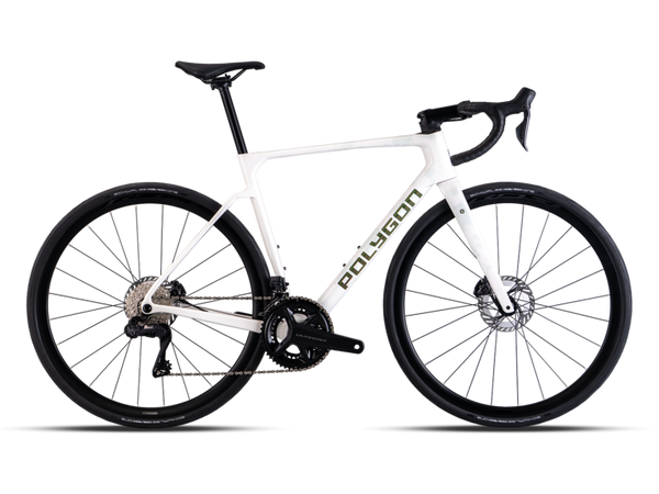 BICICLETA POLYGON STRATTOS 8 Di2 WHITE GLOSS - ULTEGRA Di2 12V