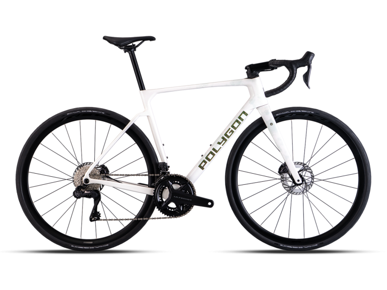 BICICLETA POLYGON STRATTOS 8 Di2 WHITE GLOSS - ULTEGRA Di2 12V