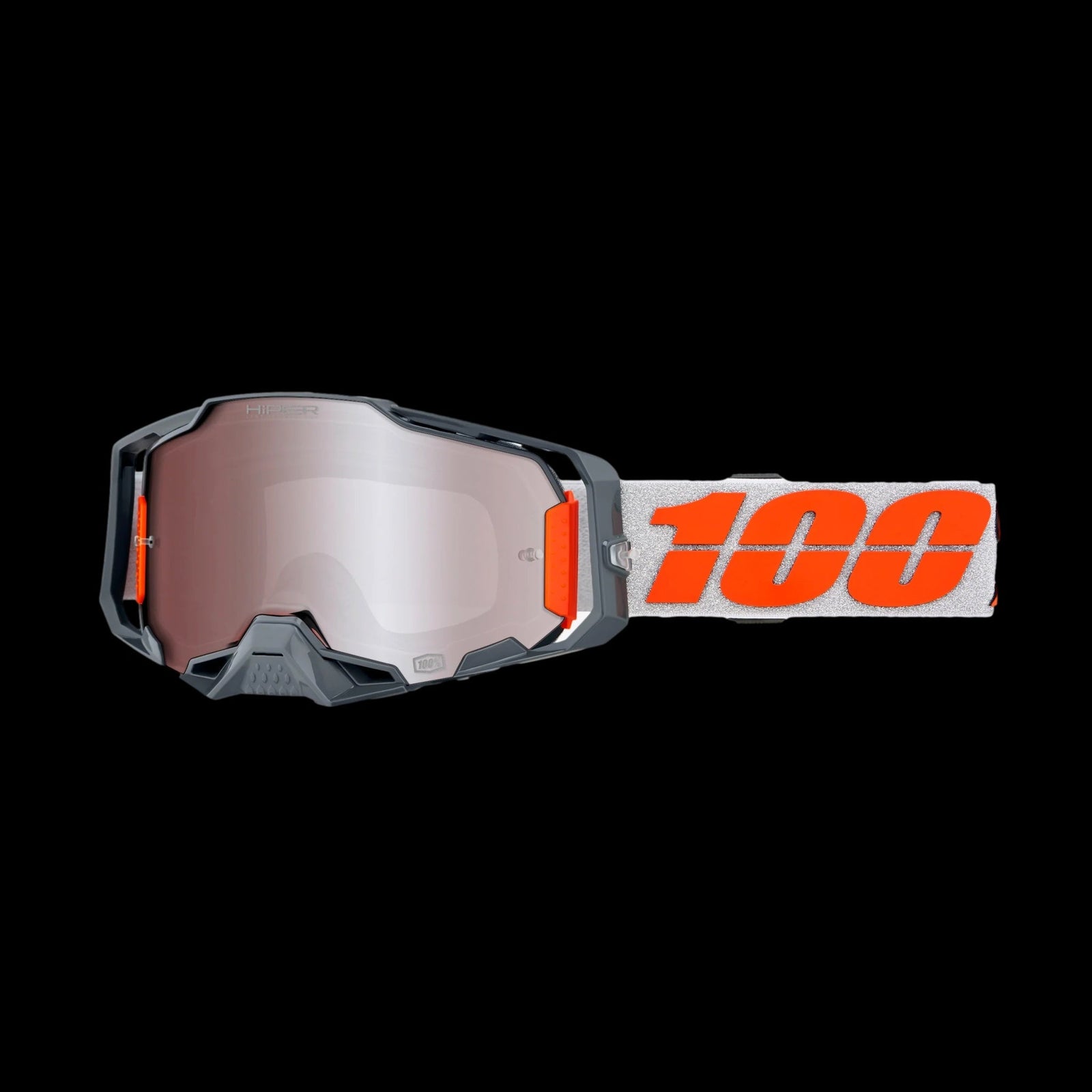 Antiparra 100% Armega Hiper Goggle Silver - Mirror Silver Flash Lens