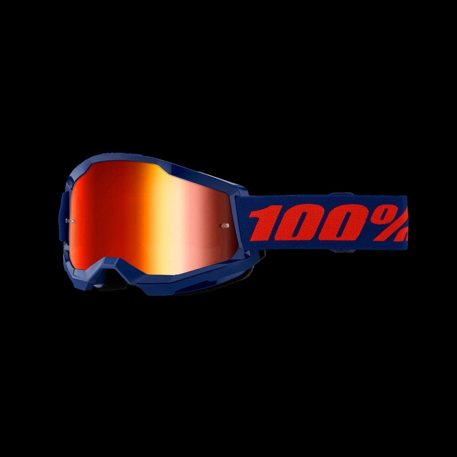 Antiparra 100% Strata 2 Goggle Navy - Mirror Red Lens