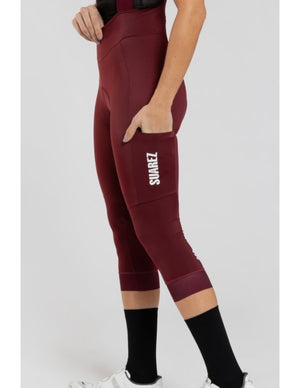 Calza Suarez 3/4 Falcon Knicker 2.4 Wine Mujer