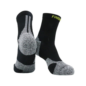 Calcetín de Running Finisher Pro Strider - Crew Negro